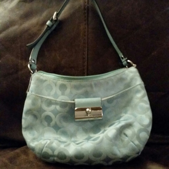 Coach mini aqua purse