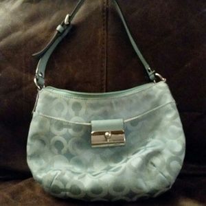 Coach mini aqua purse