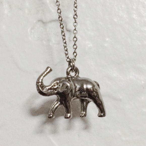 Silver Elephant Necklace
