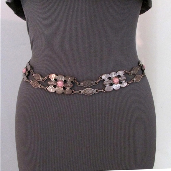 GIFTED☺️ Motivi Italy Antiqued Cabochon Chain Belt - Picture 2 of 4