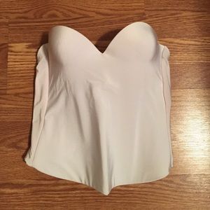 White strapless bra / corset top