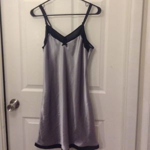 NWOT Silver gray silk nightie