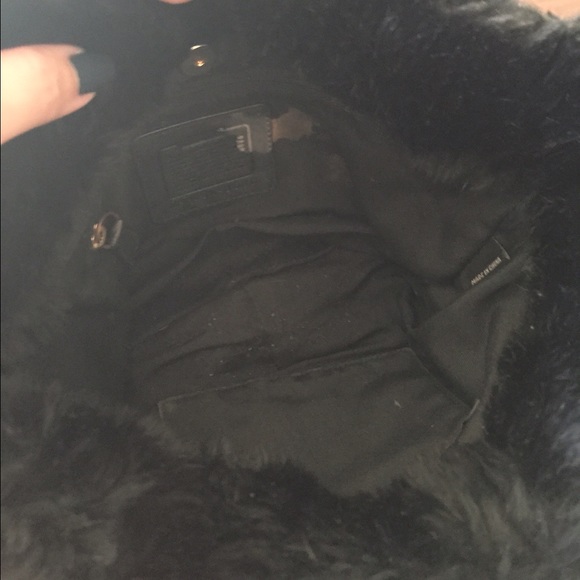 🔴SOLD. Coach Fur Black Purse - Picture 4 of 4