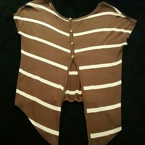 Button down back shirt