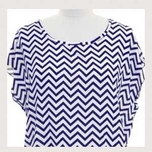 Blue & white chevron top.