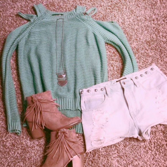 Teal sweater