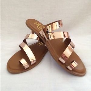 Metallic Rose Gold Rowen Sandals