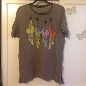 Wild fox distressed shirt