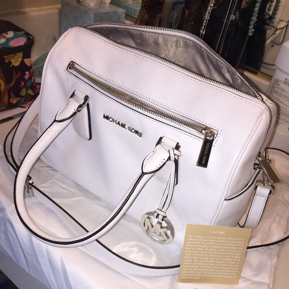 Michael Kors White Satchel Crossbody