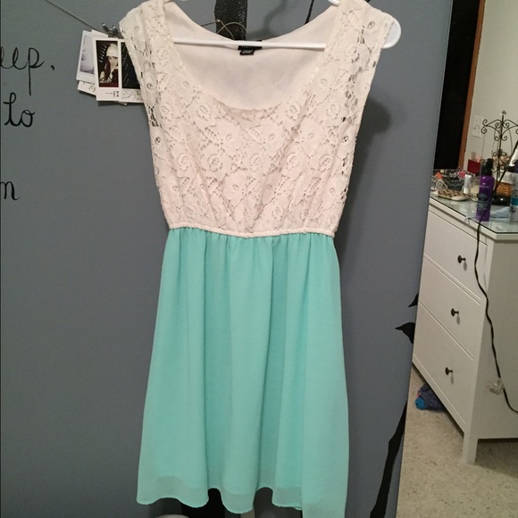 Mint lace dress