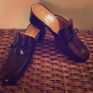 NEW Lauren by Ralph Lauren Brown Open Back Slip On