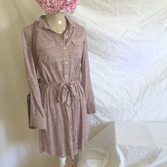 Anthropologie Stripped Shirtdress
