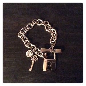 Brighton Silver Key and Lock Bracelet