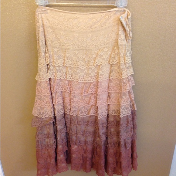 Snak brand lace peasant skirt