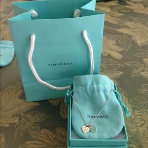 Return To Tiffany Double Heart Dog Tag Pendant