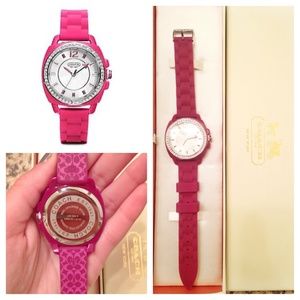 Magenta Coach Boyfriend Watch w/ box