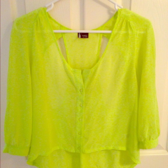Urban outfitters neon blouse