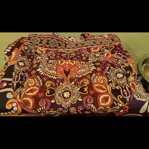 Vera Bradley QVC three pocket tote Safari Sunset