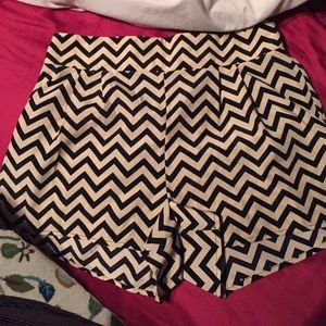 Black and Tan chevron shorts! Perfect condition