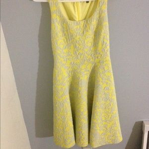 Yellow and gray dress