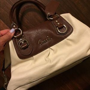 *Authentic Coach Purse* brown & white