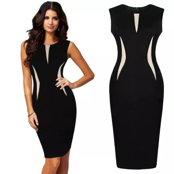 Sleeveless slim pencil dress💕