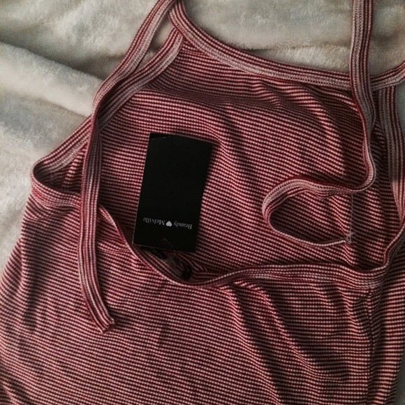 ⭐️SOLD⭐️Brandy Melville striped Sachi halter - Picture 2 of 3