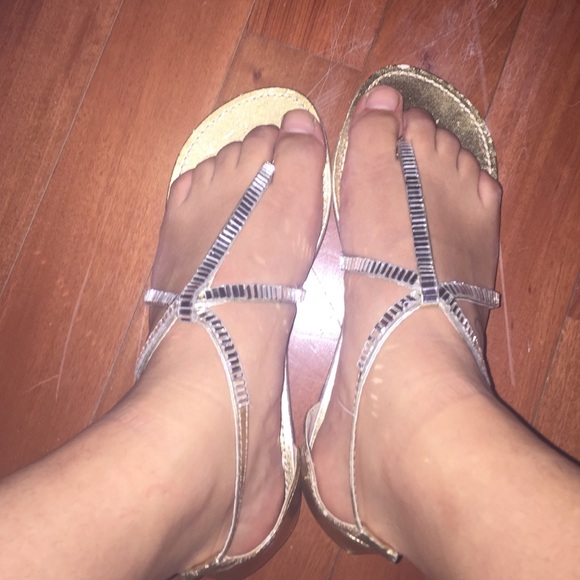 Steven madden gold sandals