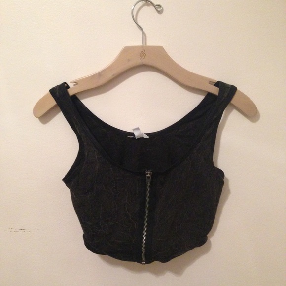 Zip Up Crop Top