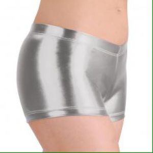 Metallic Silver Booty Shorts