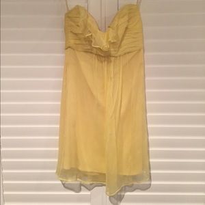 Amsale Yellow Chiffon Dress