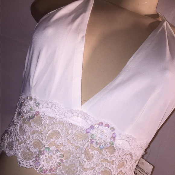 White halter top