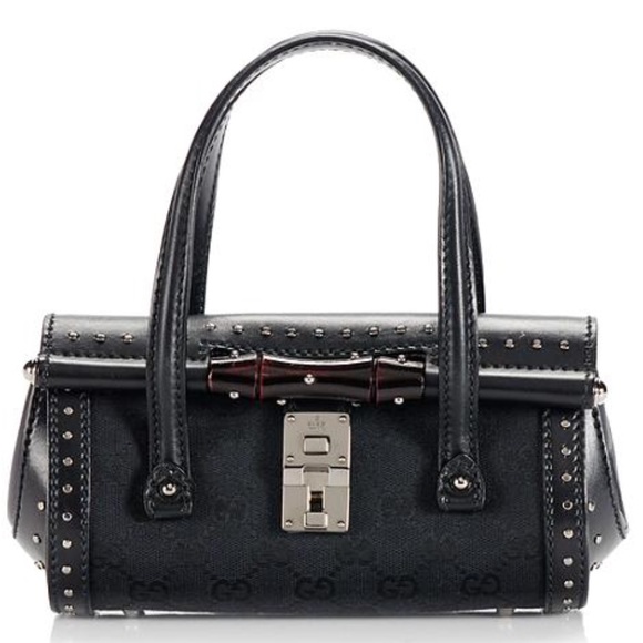 💯 Authentic "Gucci" Bamboo Bullet Small Satchel