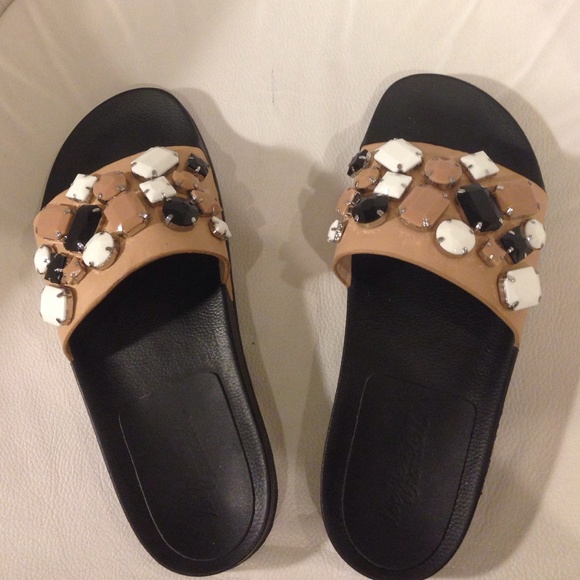 Loeffler Randall Cat Jeweled Slides - Picture 3 of 3