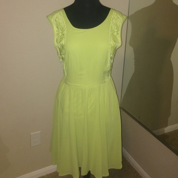 Embroidery accent dress