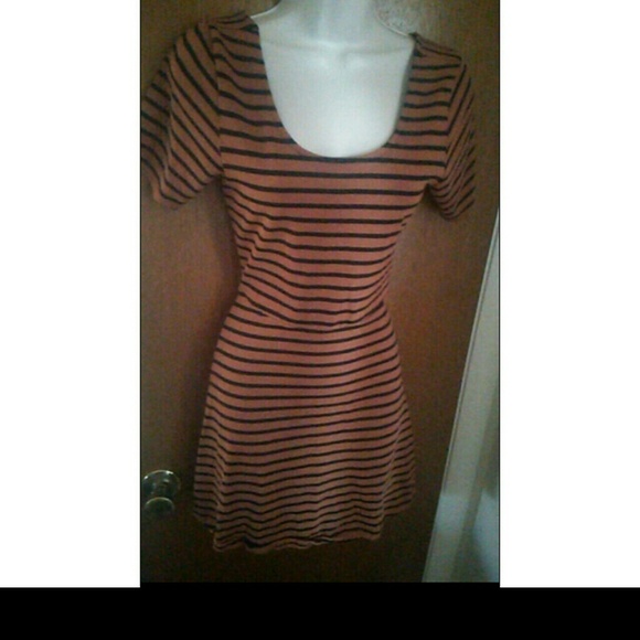 Short sleeved striped dress