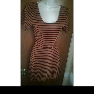 Short sleeved striped dress