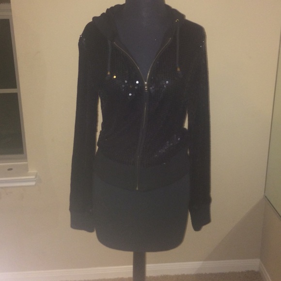 Sequined hoodie