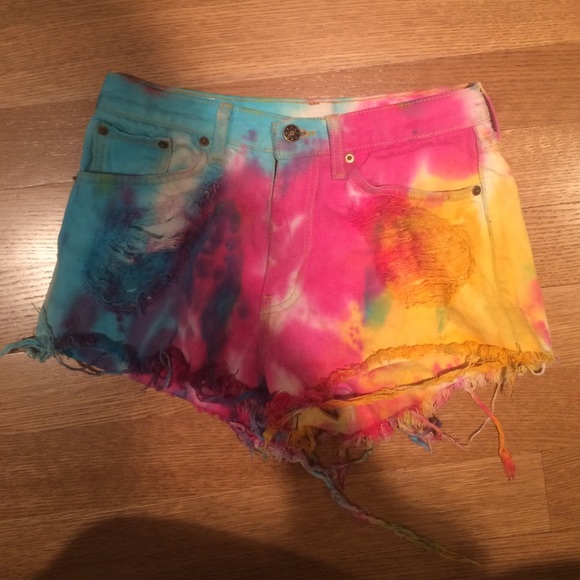 Fresh tops tie dye marble shorts