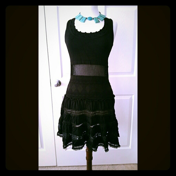 Black knitted dress - Picture 1 of 3