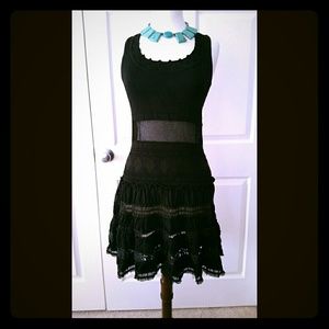 Black knitted dress