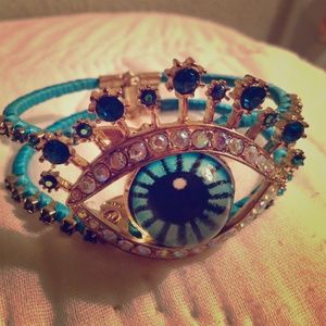 Betsey Johnson Evil Eye cuff bracelet