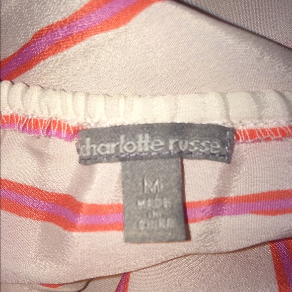 chiffon pink & cream striped tank top - Picture 3 of 3