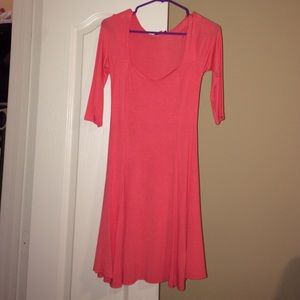 Myla sweetheart neck 3/4 sleeve skater dress