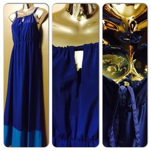 Electric Blue & Teal Blue Sun Dress