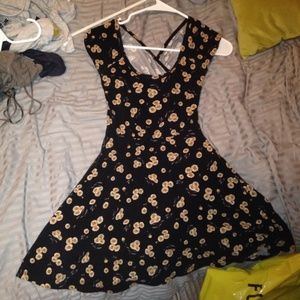 Brandy Melville dainty, floral, open back dress
