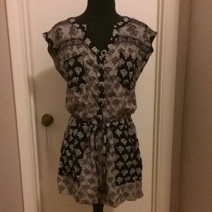NWOT Urban Outfitters Grey Short Sleeve Romper