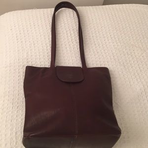 J Jill brown leather tote