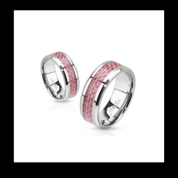 Pink & Stainless Steel Band