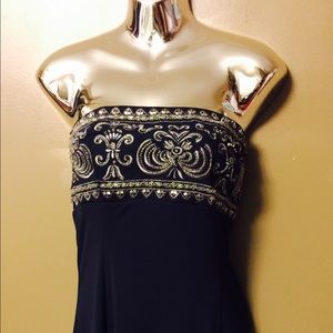 NIKI Black Formal Embellished Halter Dress
